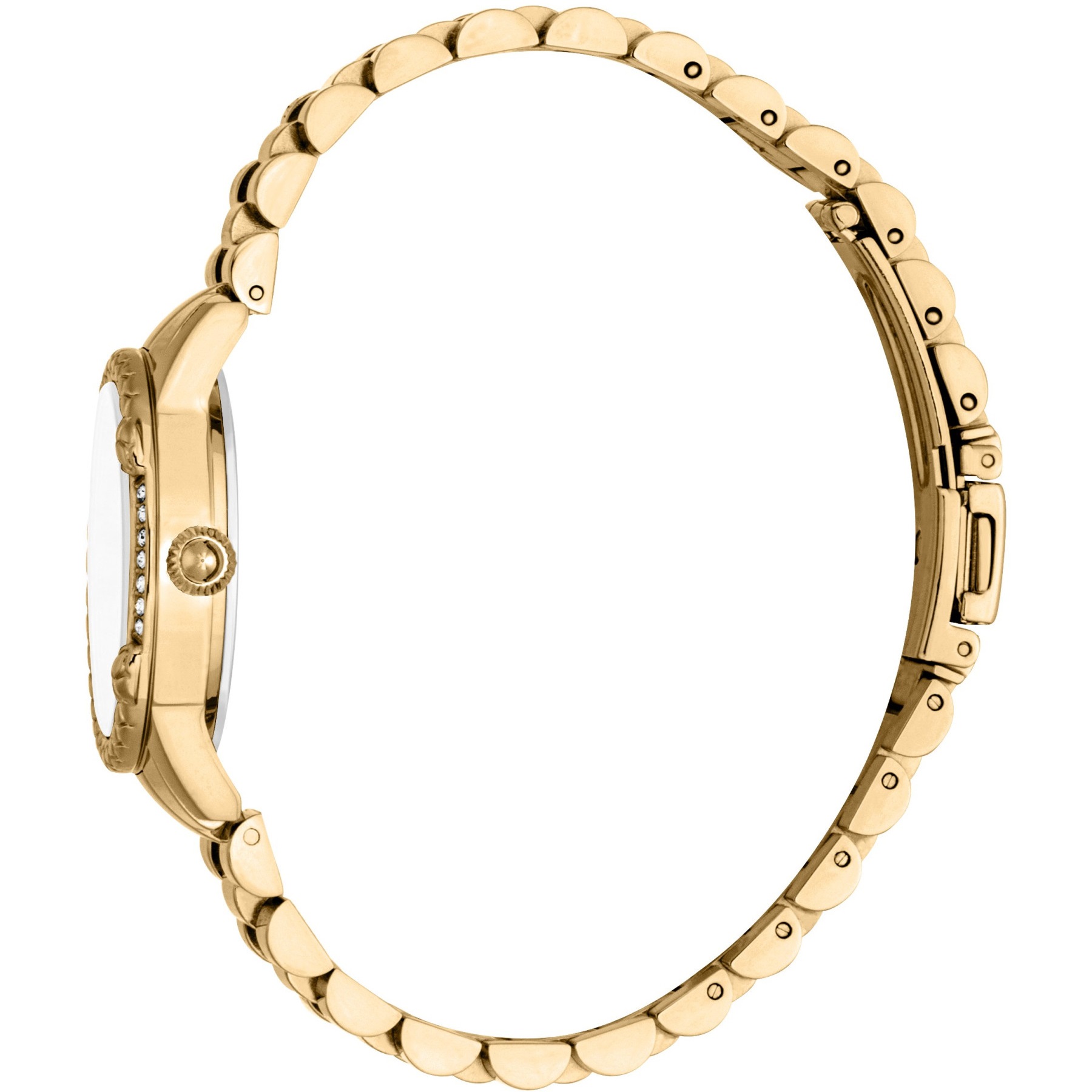 JUST CAVALLI Snake White MOP Dial 30mm Gold Stainless Steel Bracelet JC1L310M0065 - 