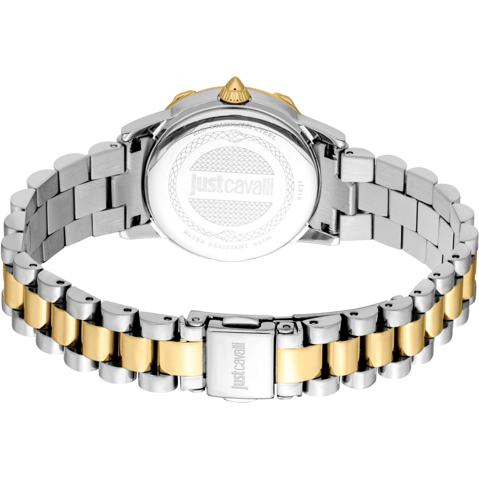 JUST CAVALLI Snake White MOP Dial 30mm Two-Tone Gold Stainless Steel Bracelet JC1L310M0095 - 3