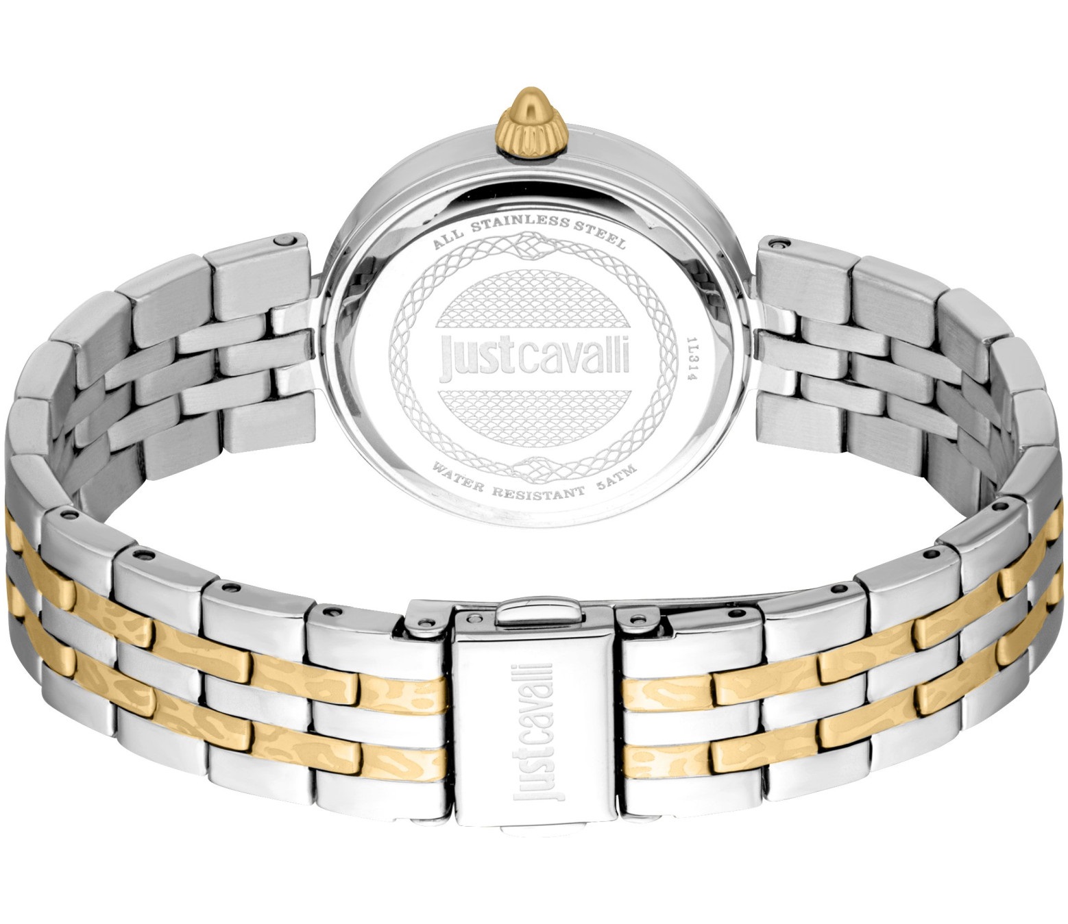 JUST CAVALLI Animalier Silver Dial 30mm Two Tone Gold Stainless Steel Bracelet JC1L314M0085 - 3