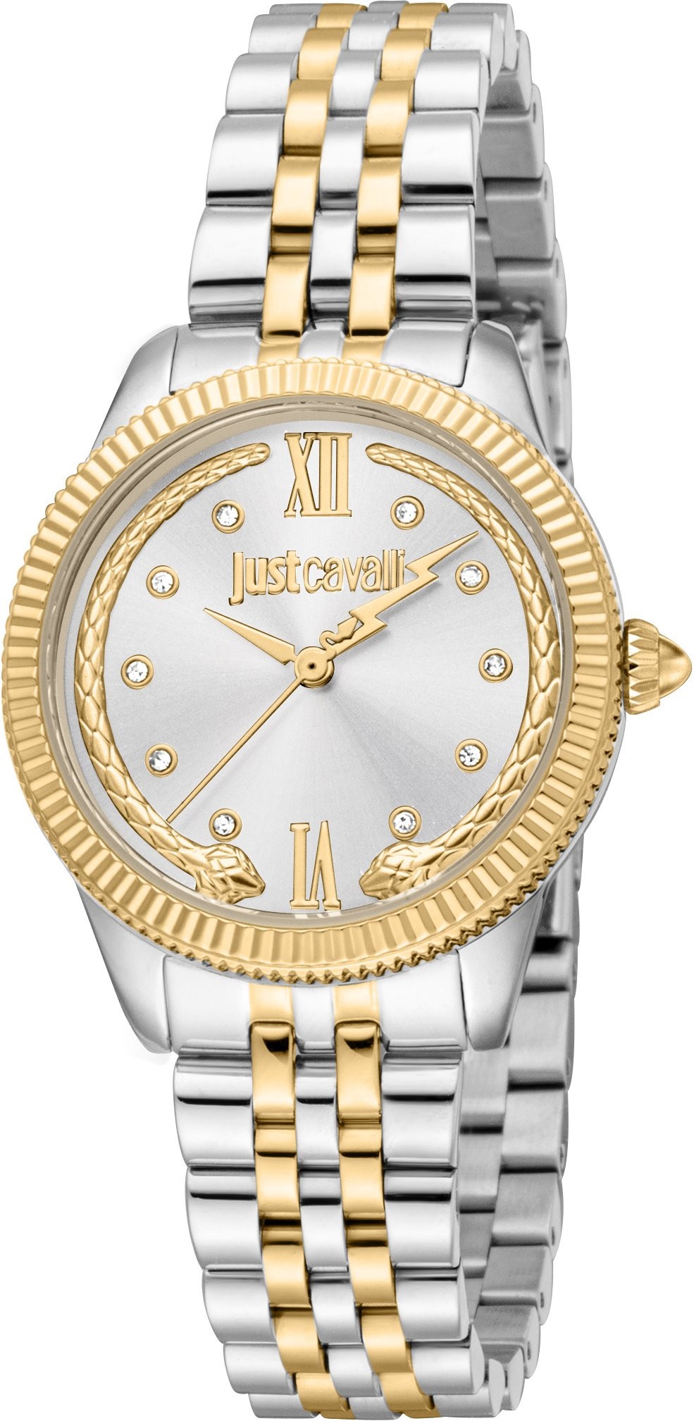 JUST CAVALLI Valentine's Silver Gift Set Dial 30mm Two Tone Gold Stainless Bracelet JC1L315M0085 - 2