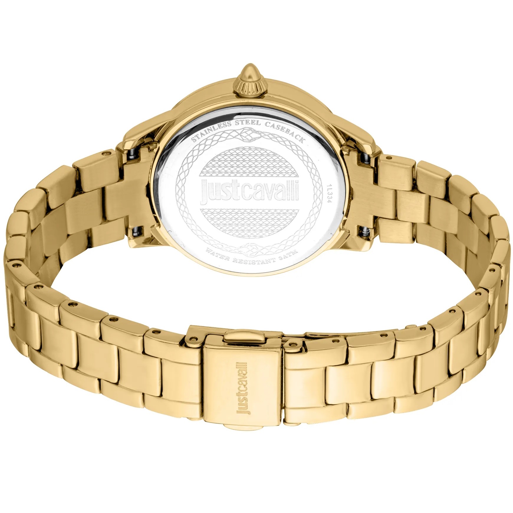 JUST CAVALLI Animalier Gift Set Silver Dial 30mm Gold Stainless Steel Bracelet JC1L334M0055 - 3