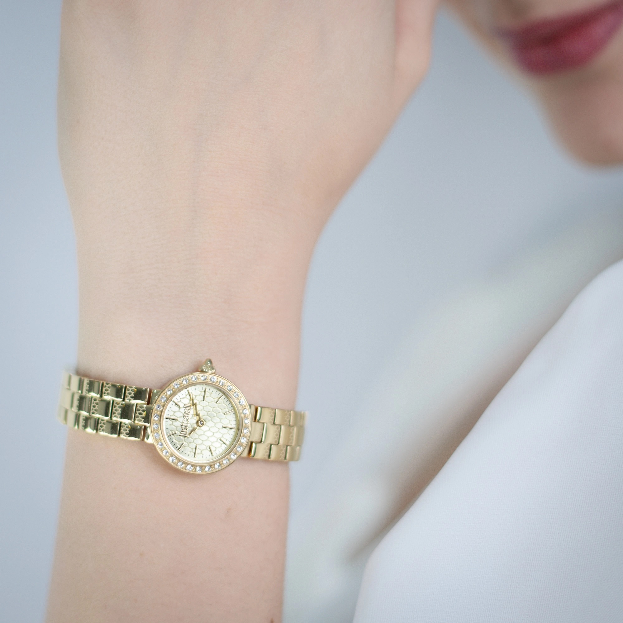 JUST CAVALLI Mini Serenata Champagne Dial 23mm Gold Stainless Steel Bracelet JC1L362M0055 - 4
