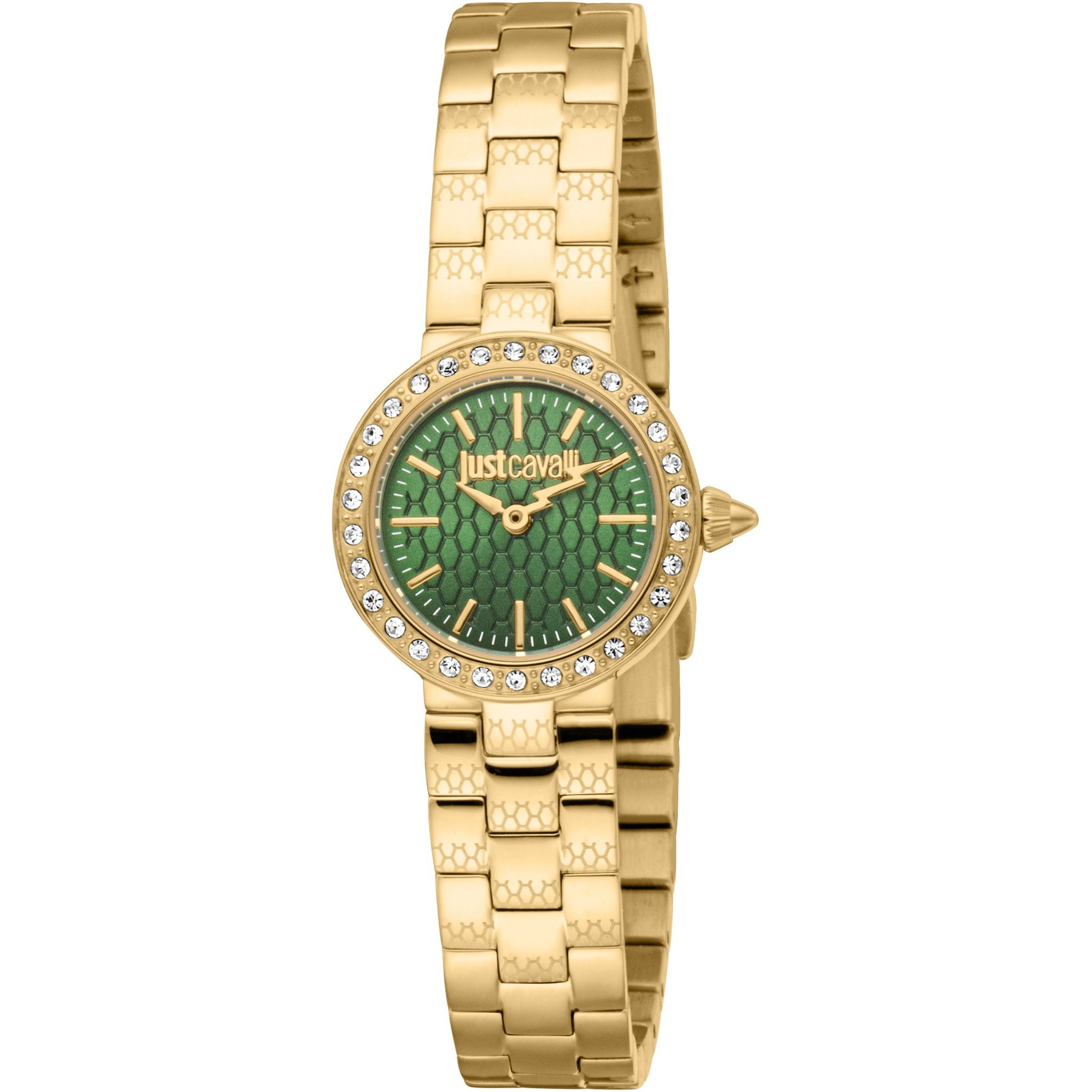 JUST CAVALLI Mini Serenata Green Dial 23mm Gold Stainless Steel Bracelet JC1L362M0065 - 