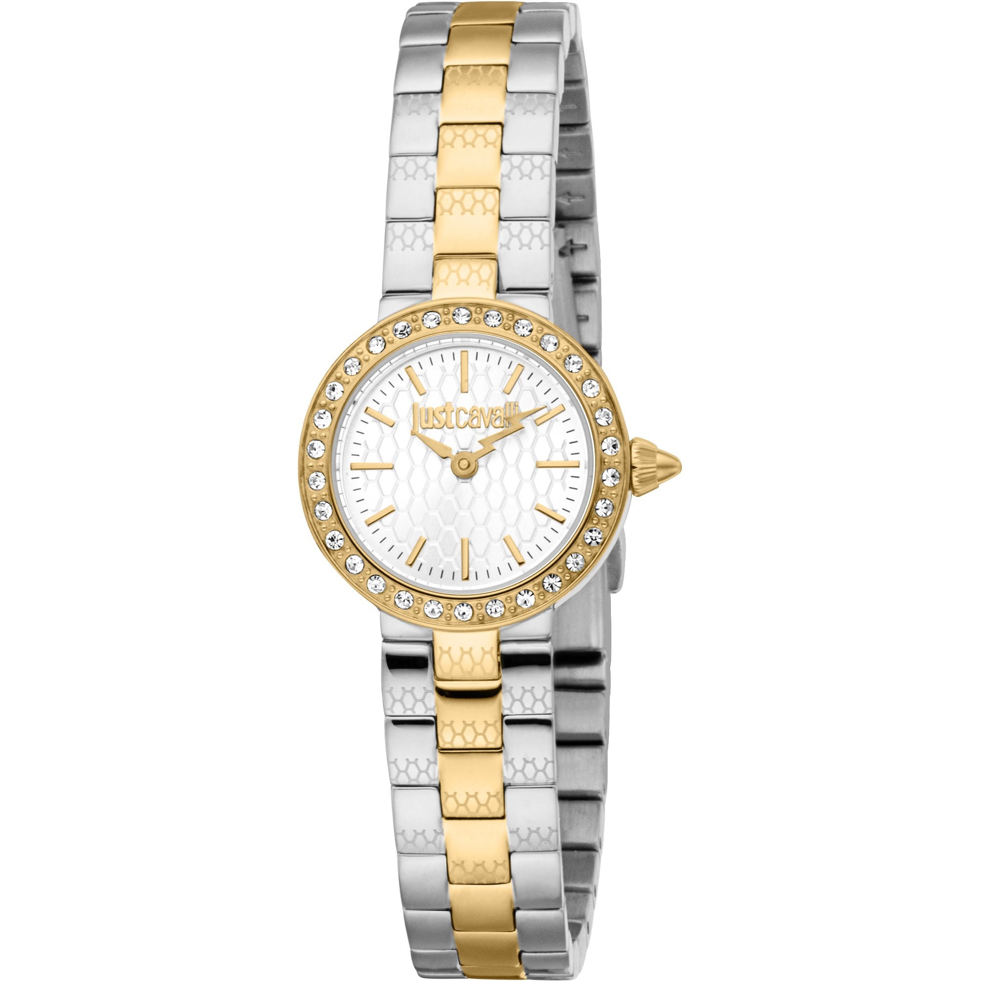 JUST CAVALLI Mini Serenata Silver Dial 23mm Two-Tone Gold Stainless Steel Bracelet JC1L362M0085 - 