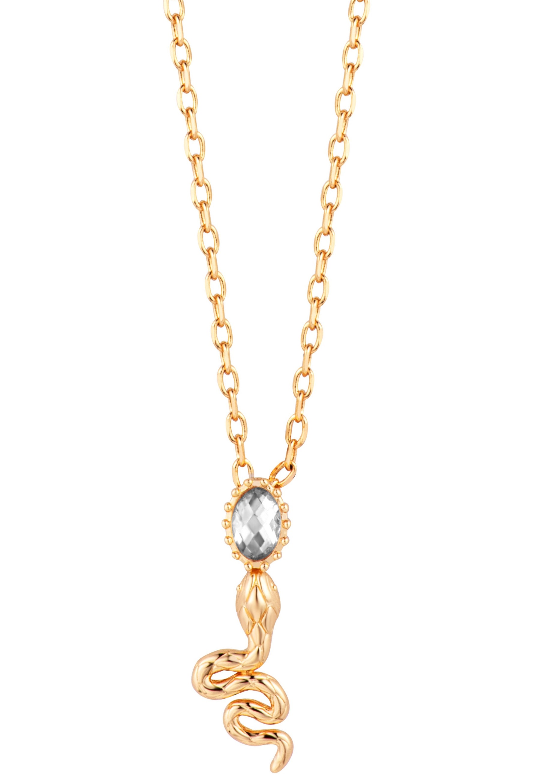 JUST CAVALLI Animalier Necklace Gold Stainless Steel with Cubic Zirconia JCNL01733200 - 