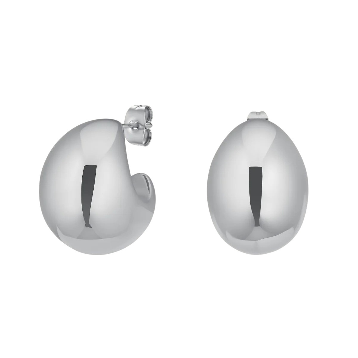 ROSEFIELD Earrings Chunky Half Moon Hoops from Stainless Steel JECMS-J982 - 