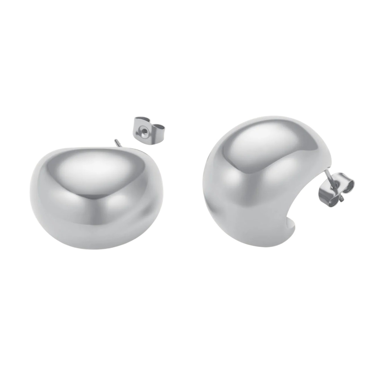 ROSEFIELD Earrings Chunky Half Moon Hoops from Stainless Steel JECMS-J982 - 