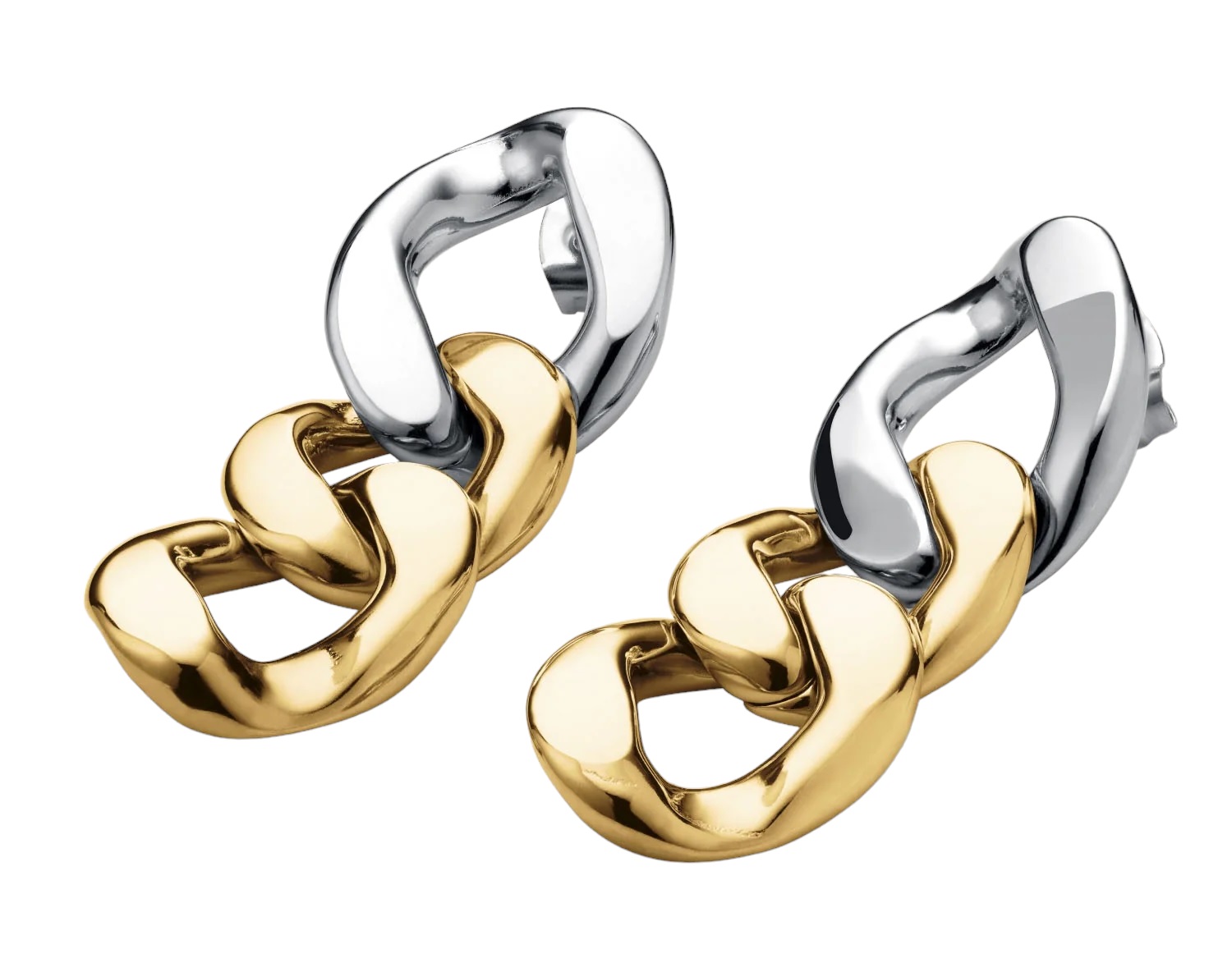 ROSEFIELD Duotone Chain Earrings  Stainless Steel JEDCG-J713 - 2