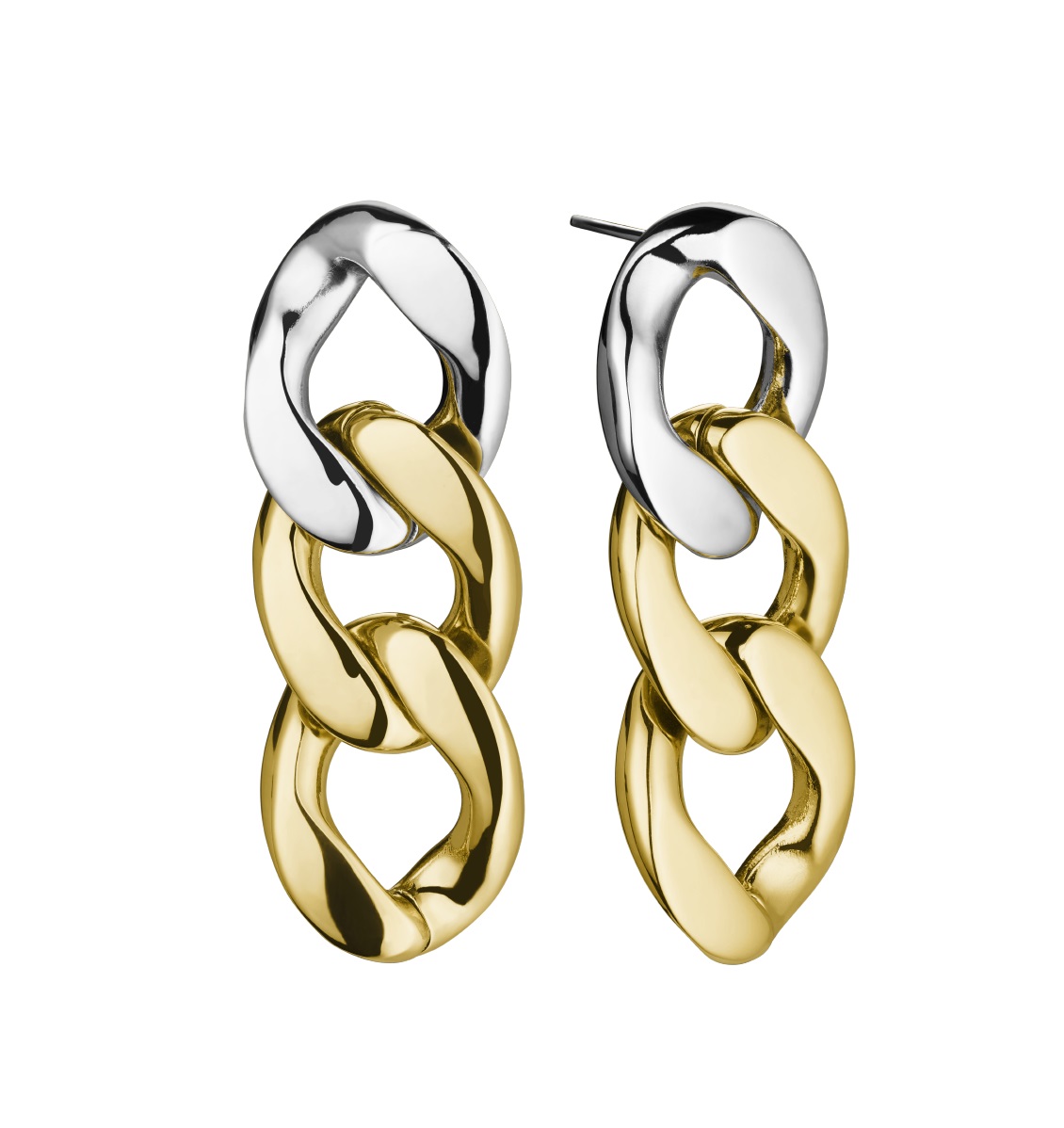 ROSEFIELD Duotone Chain Earrings  Stainless Steel JEDCG-J713 - 1