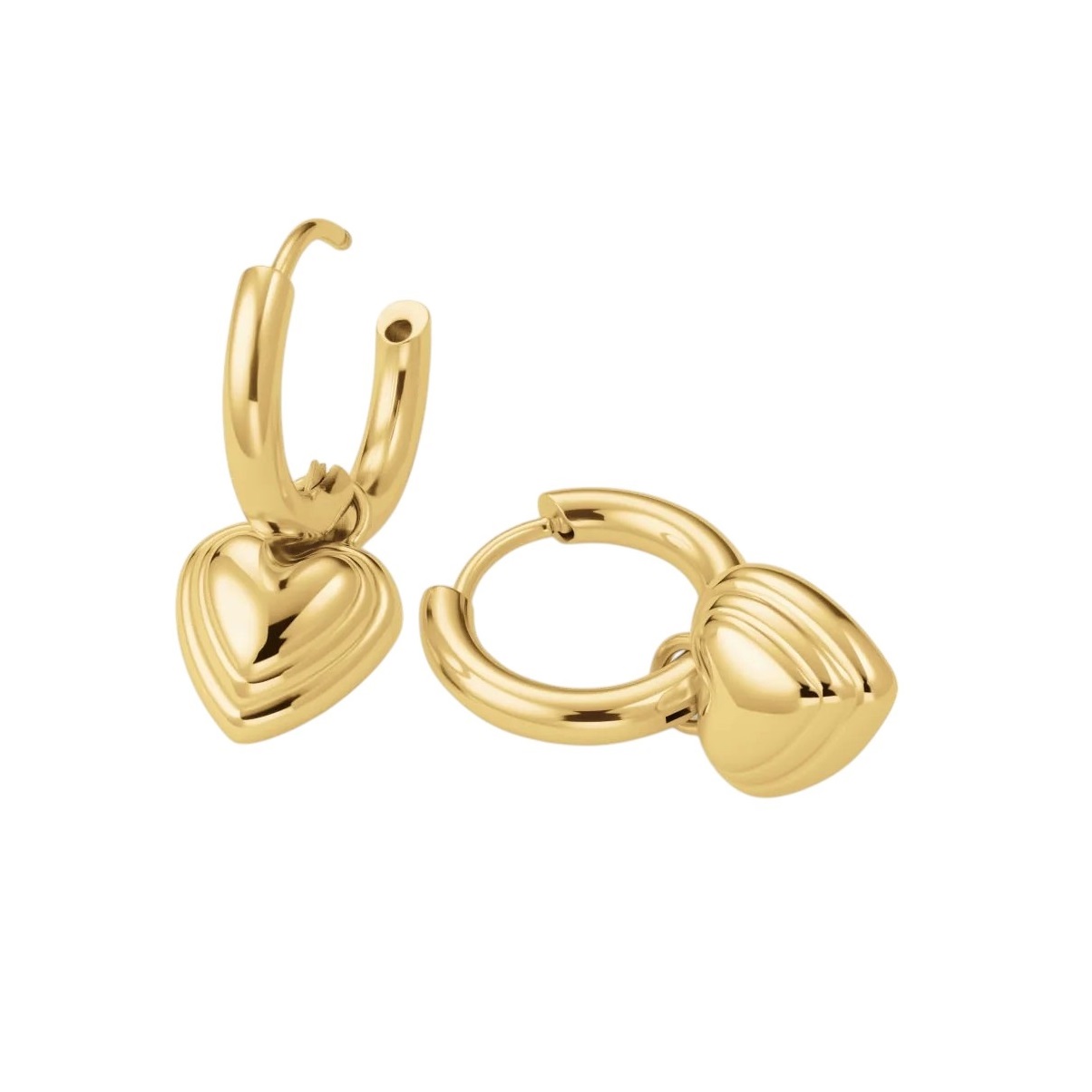 ROSEFIELD Earrings Heart Pendant from Gold-Plated Stainless Steel JEHPG-J985 - 