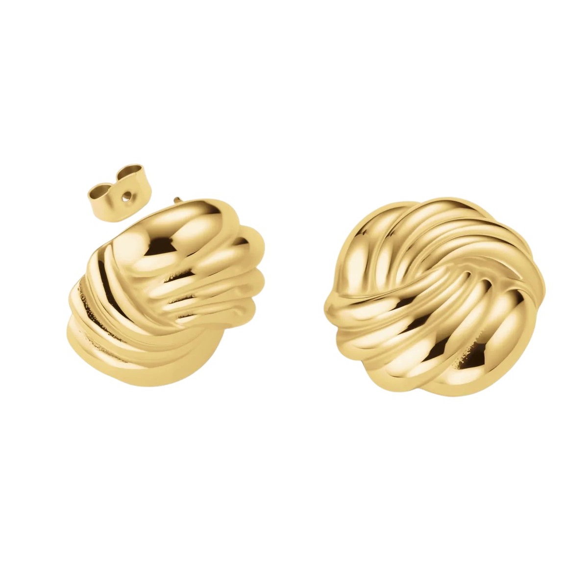 ROSEFIELD Earrings Spiral Studs Gold-Plated Stainless Steel JESSG-J1026 - 3