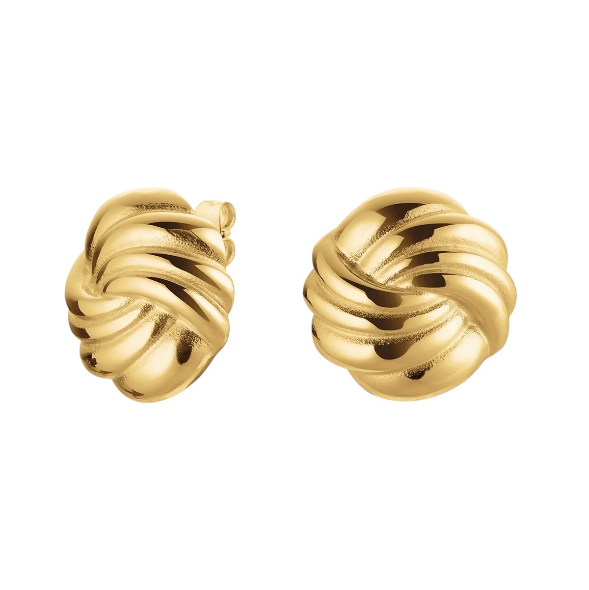 ROSEFIELD Earrings Spiral Studs Gold-Plated Stainless Steel JESSG-J1026 - 1