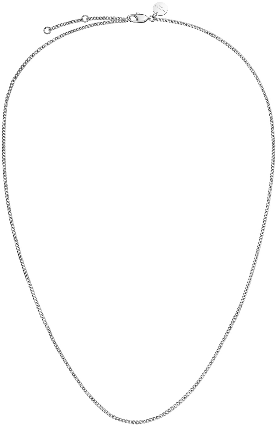 ROSEFIELD Flat Curb Necklace Silver Stainless Steel JNFCS-J623 - 