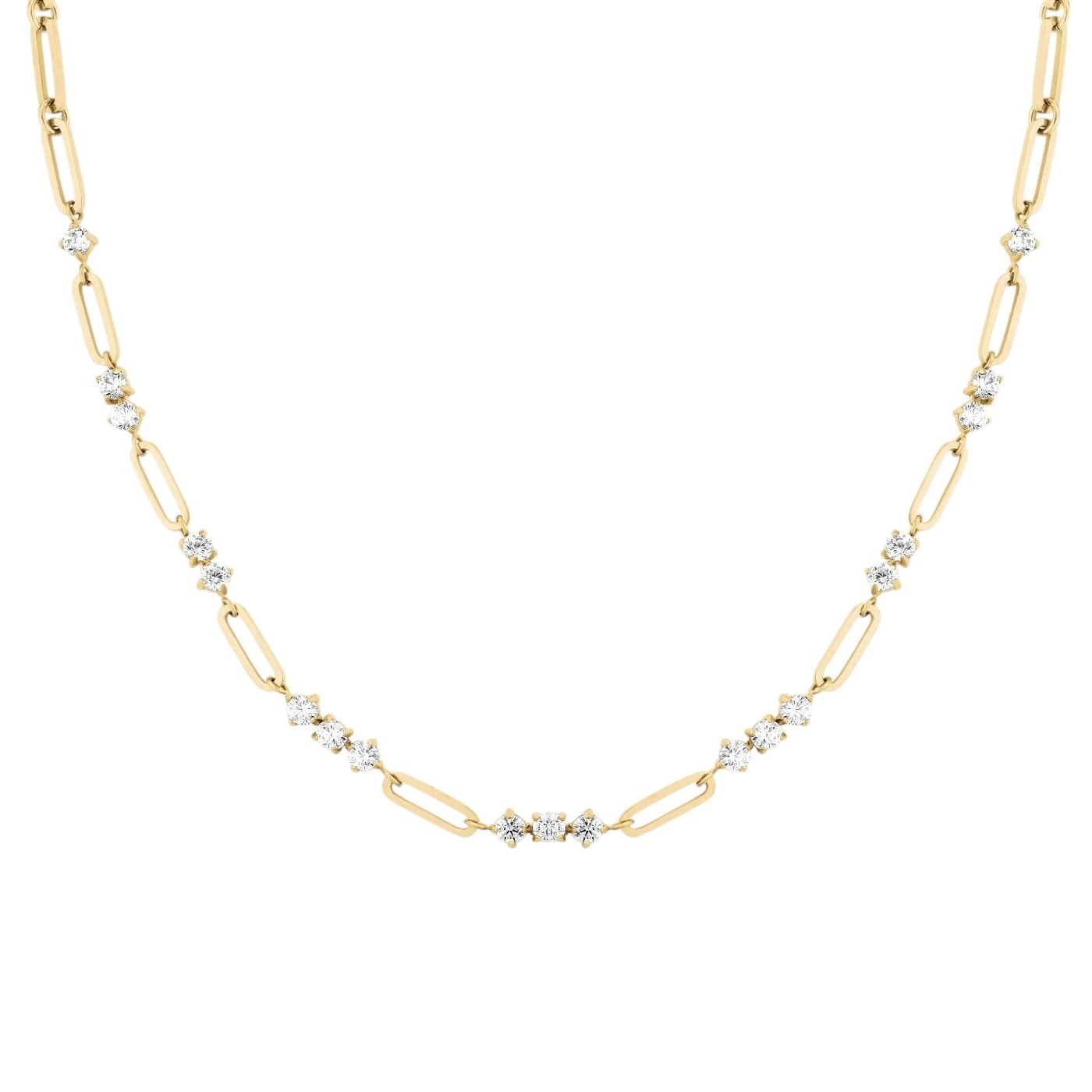 NECKLACE ROSEFIELD Graduated Crystal from Gold-Plated Stainless Steel JNGCG-J1018 - 