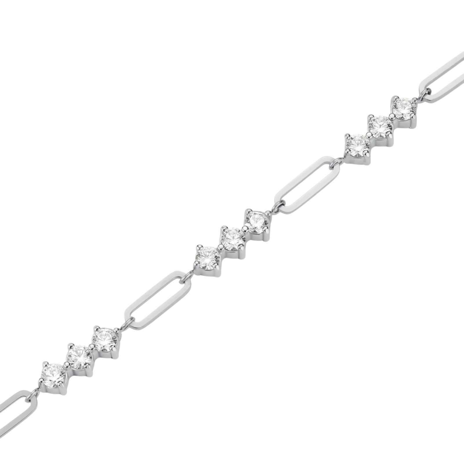NECKLACE ROSEFIELD Graduated Crystals from Stainless Steel JNGCS-J1019 - 