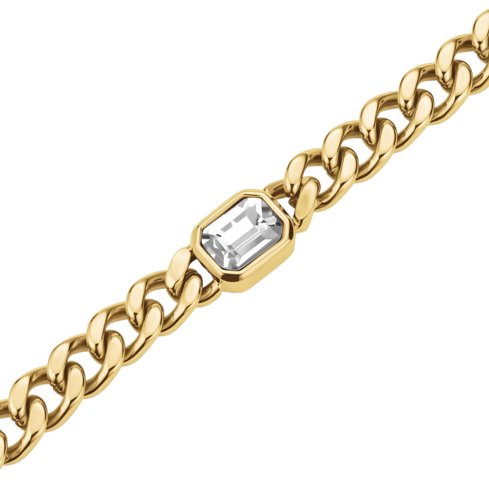 NECKLACE ROSEFIELD Octagon Choker from Gold-Plated Stainless Steel JNOCG-J1131 - 