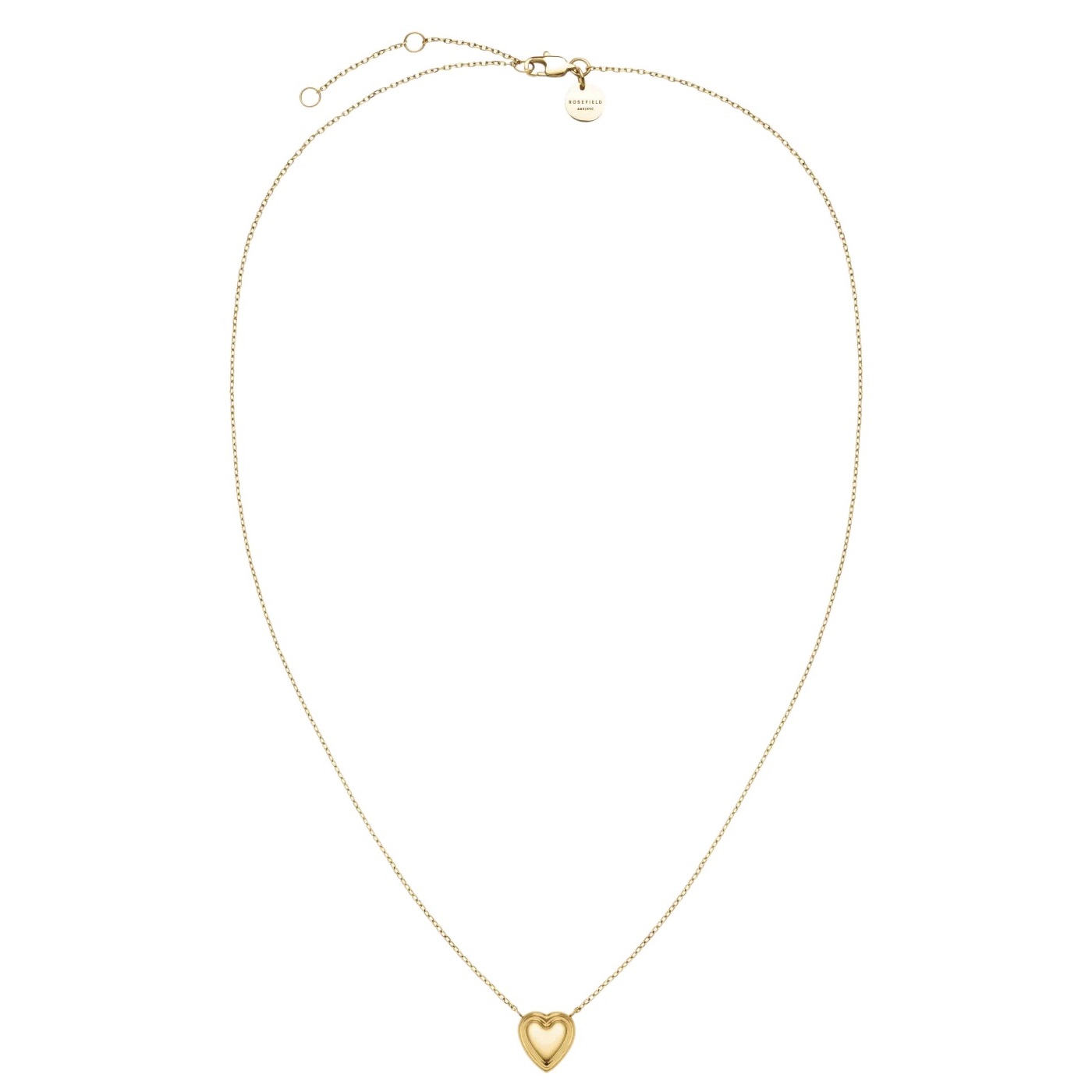 NECKLACE ROSEFIELD Puffy Heart from Gold-Plated Stainless Steel JNPHG-J1008 - 
