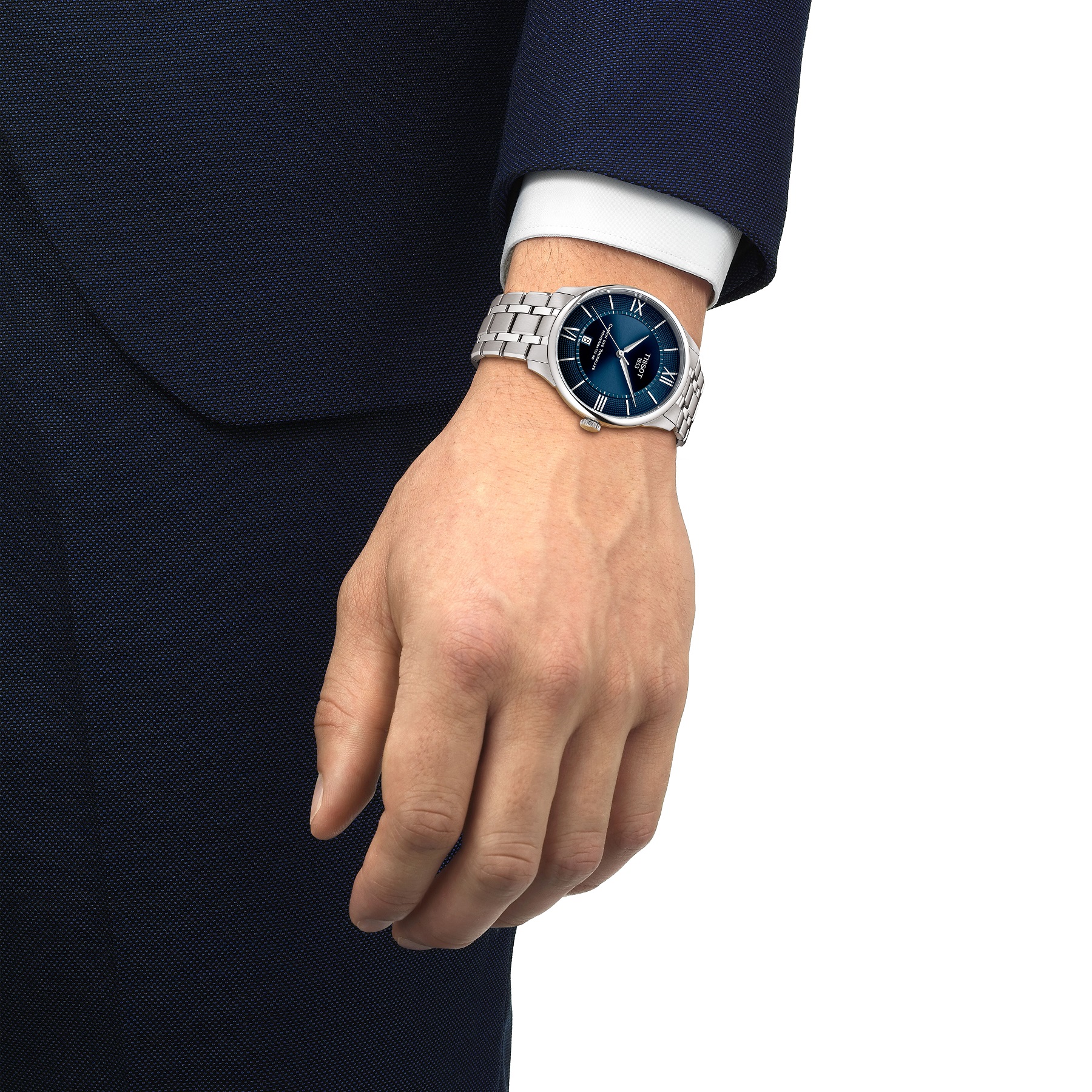TISSOT Chemin Des Tourelles Powermatic 80 Blue Dial 42mm Silver Stainless Steel Bracelet T139.407.11.048.00 - 4