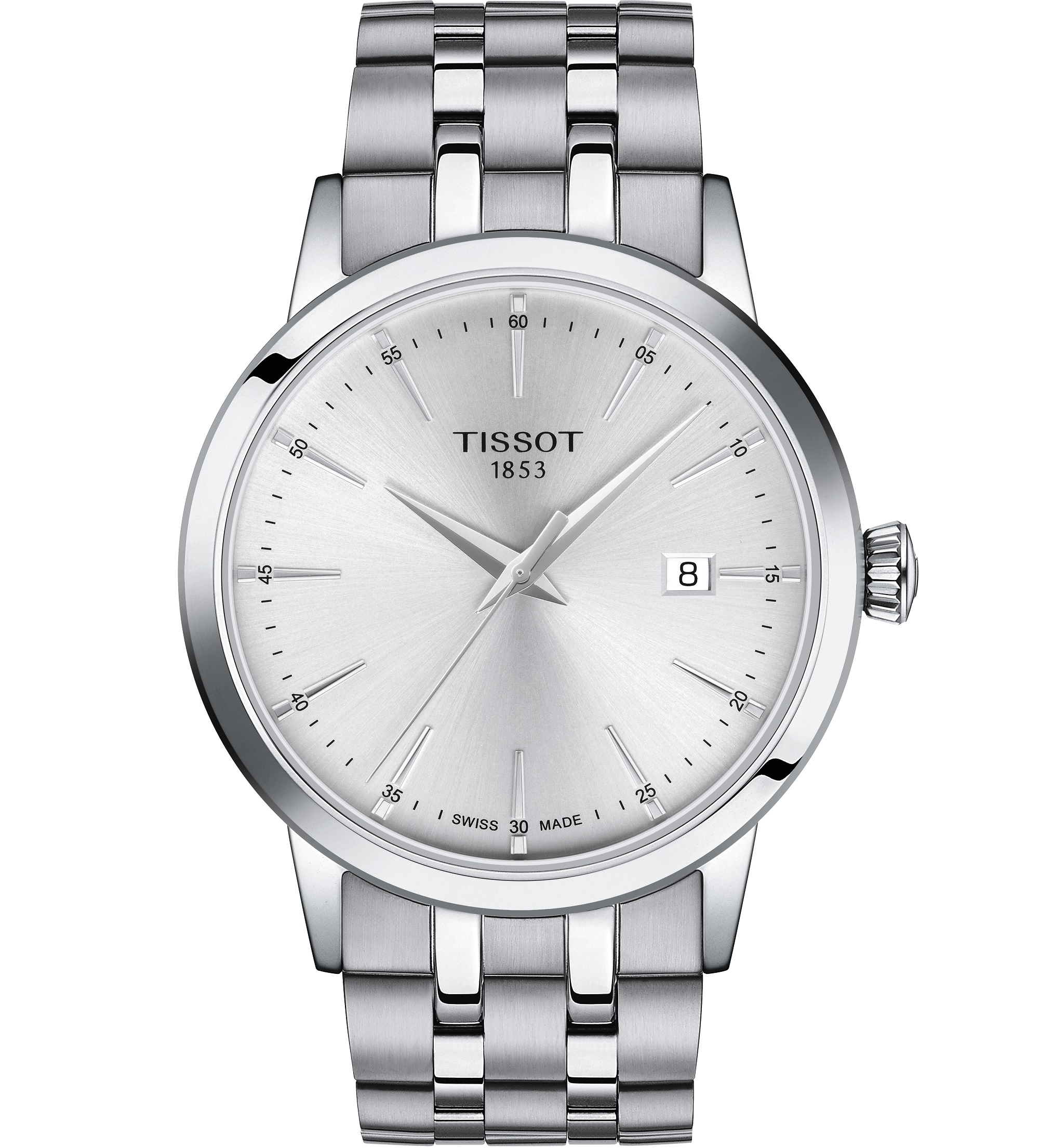 TISSOT Classic Dream Silver Dial 42mm Silver Stainless Steel Bracelet T129.410.11.031.00 - 