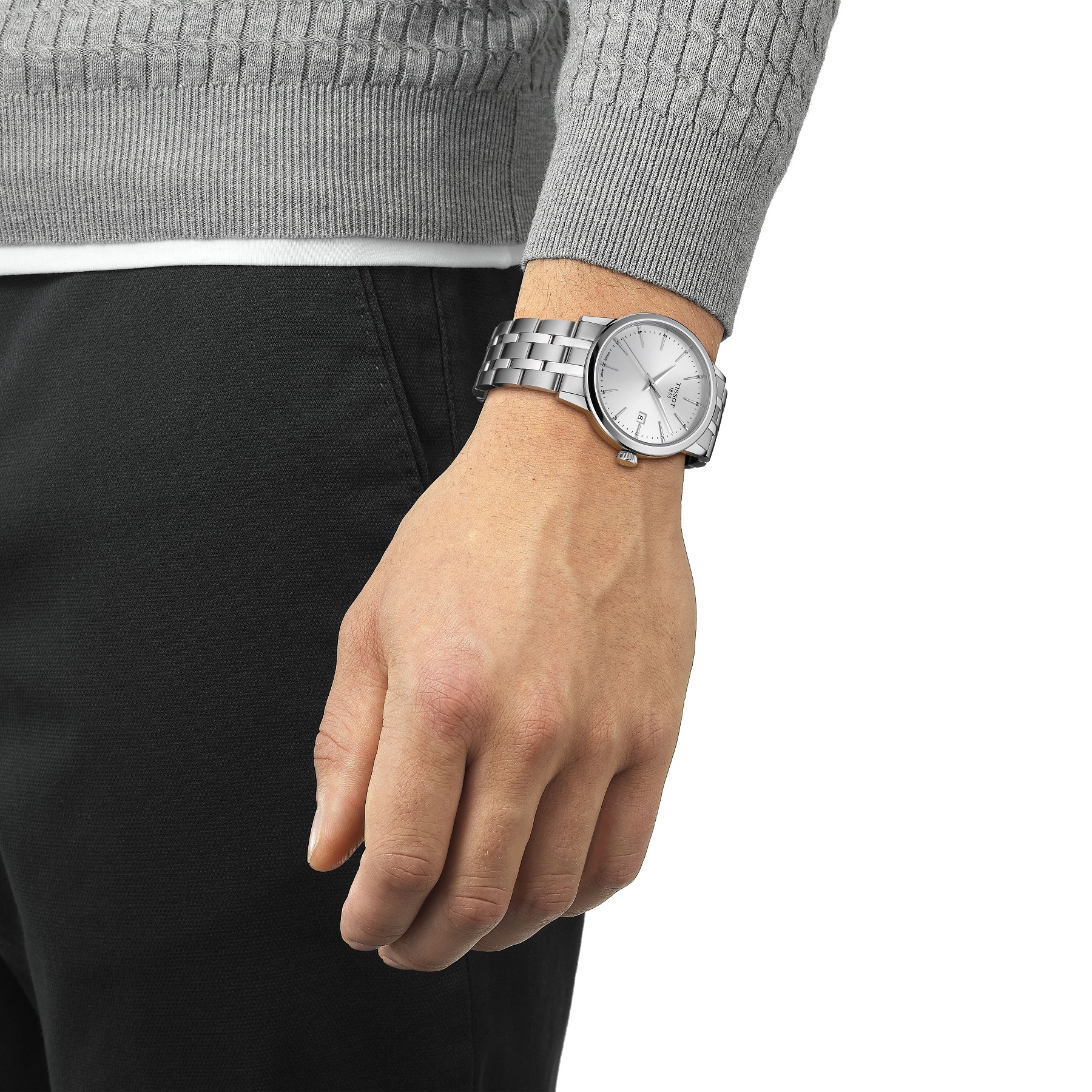 TISSOT Classic Dream Silver Dial 42mm Silver Stainless Steel Bracelet T129.410.11.031.00 - 4