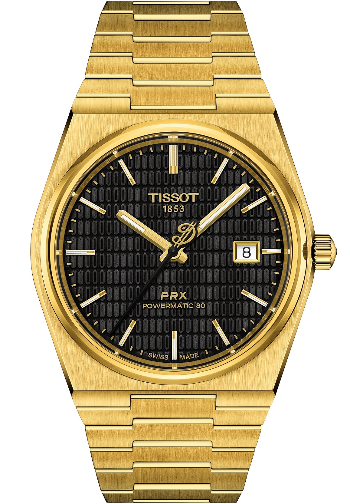 TISSOT PRX 40 Powermatic 80 Damian Lillard Special Edition Black Dial 40mm Gold Stainless Steel Bracelet T137.407.33.051.00 - 