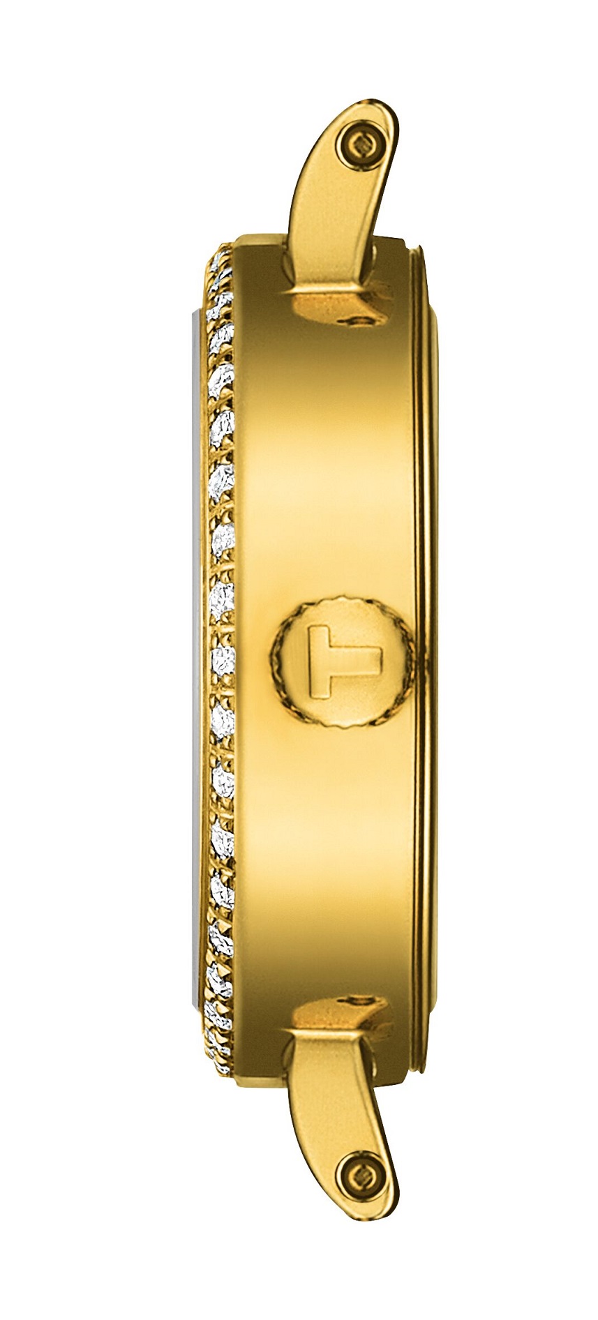 TISSOT Lovely Round with Brilliants Gold Dial 19.5mm Gold Stainless Steel Bracelet T140.009.63.026.00 - 