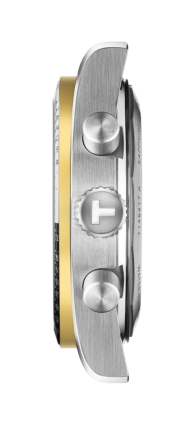 TISSOT PR516 Chronograph Quartz Black Dial 40mm Two Tone Gold Stainless Steel Bracelet T149.417.22.051.00 - 4