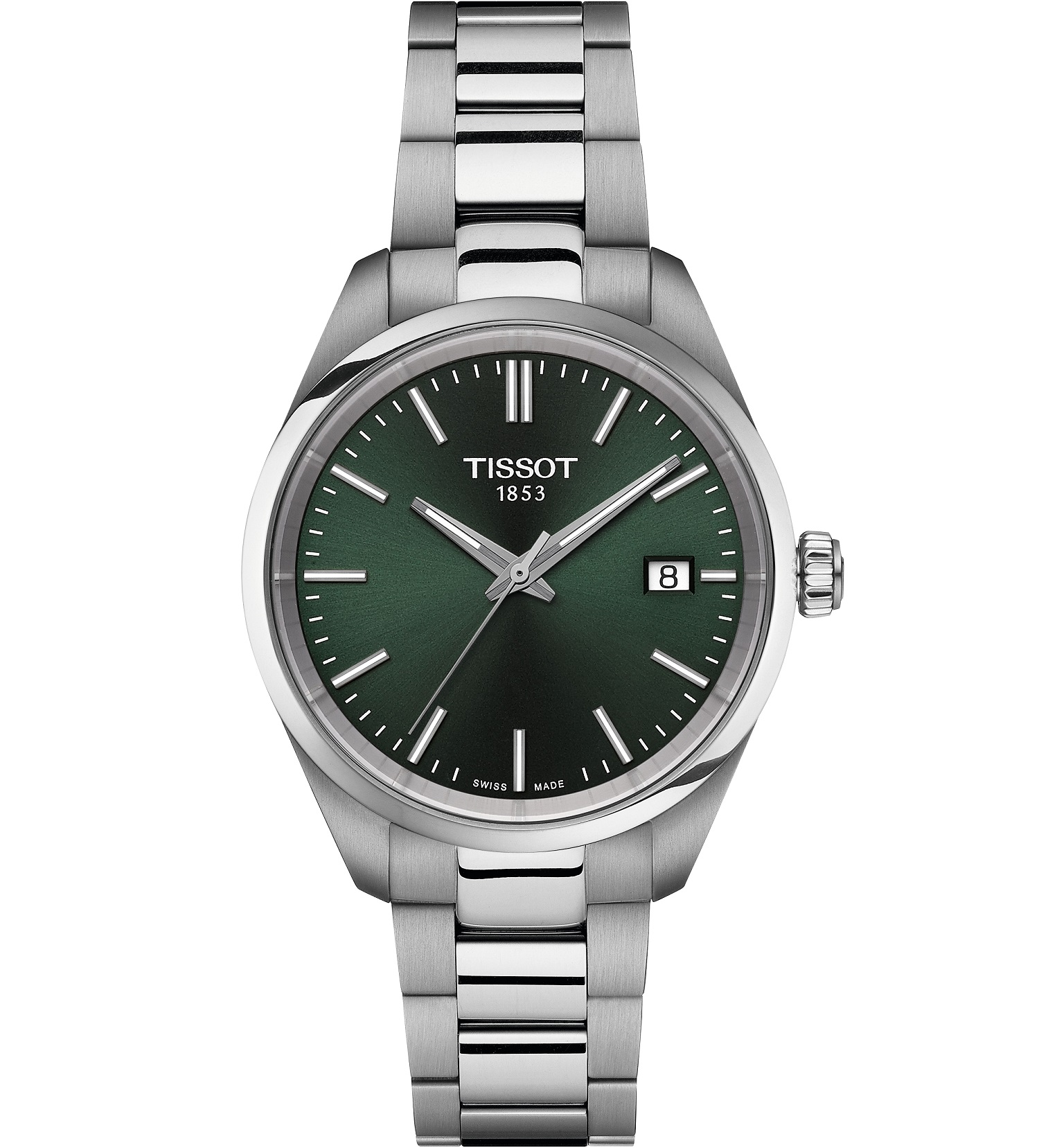 TISSOT PR 100 Green Dial 34mm Silver Stainless Steel Bracelet T150.210.11.091.00 - 