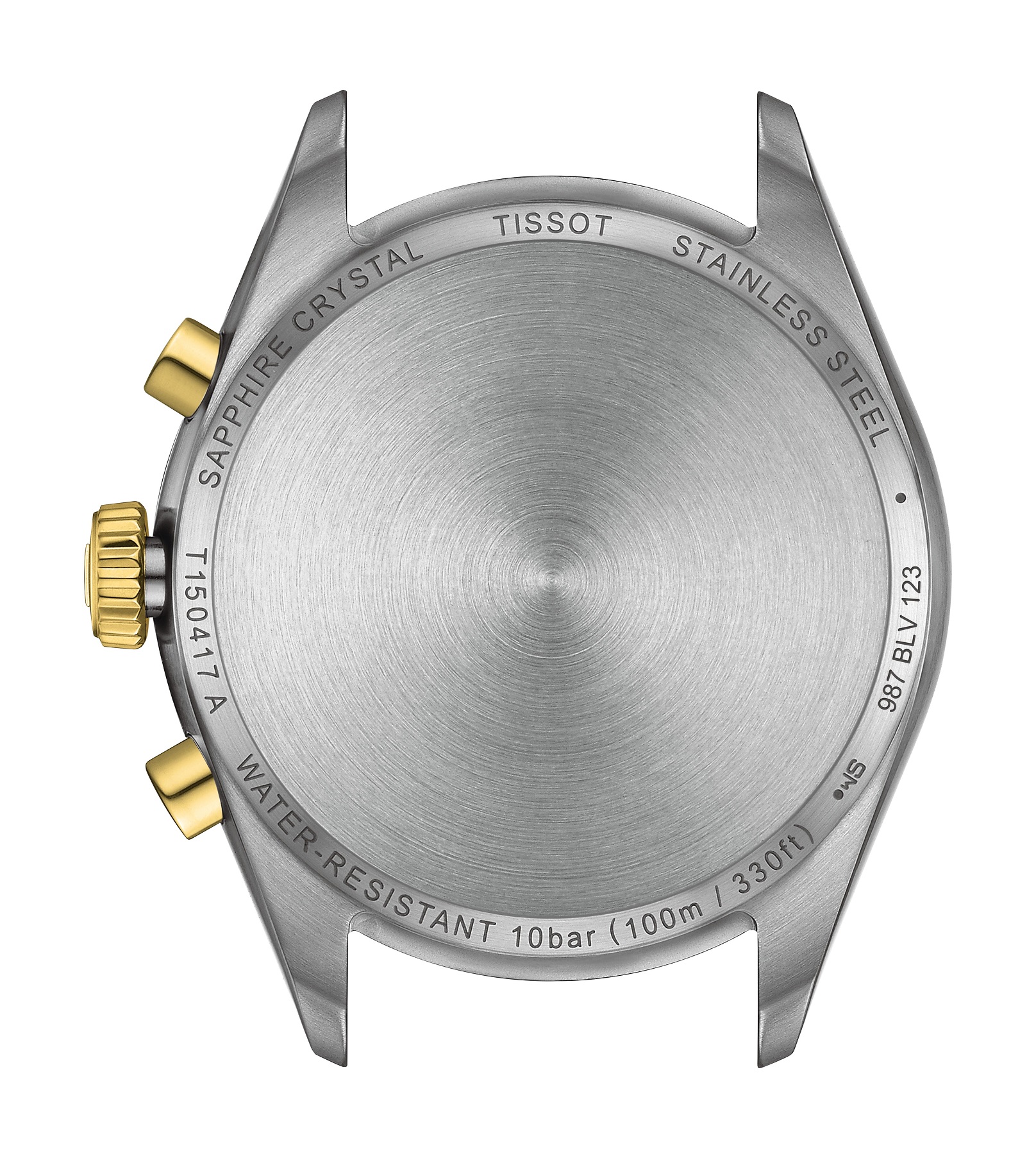 TISSOT PR 100 Chronograph Silver Dial 40mm Two Tone Gold Stainless Steel Bracelet T150.417.22.031.00 - 