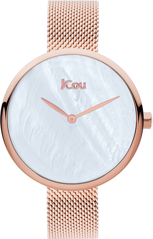 JCOU Luna 38mm Rose Gold Stainless Steel Mesh Bracelet JU17115-4 - 