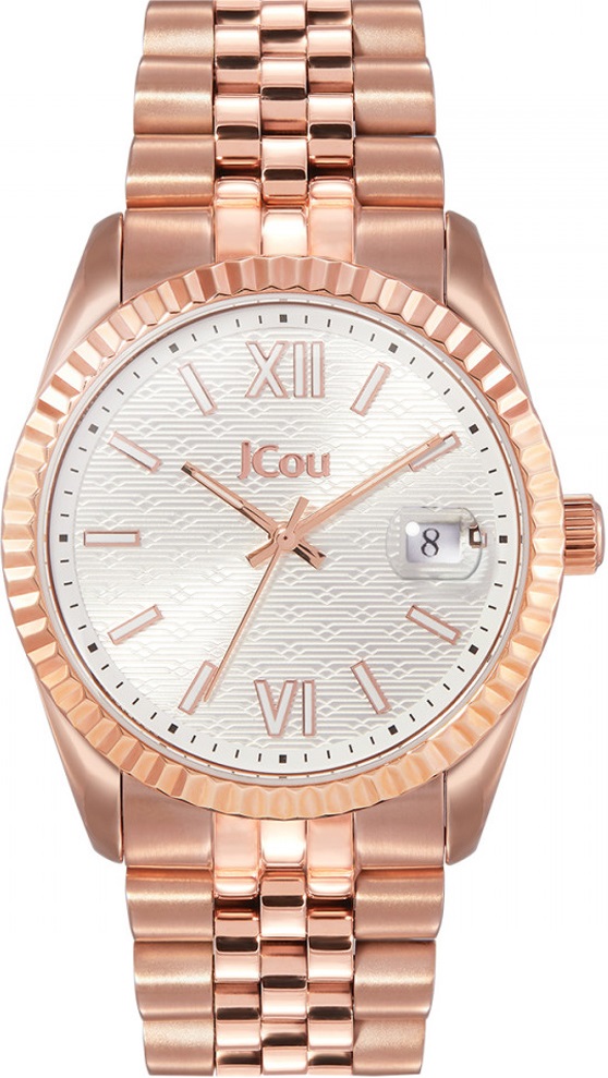 JCOU Queen's II 38mm Rose Gold Stainless Steel Bracelet JU19038-4 - 