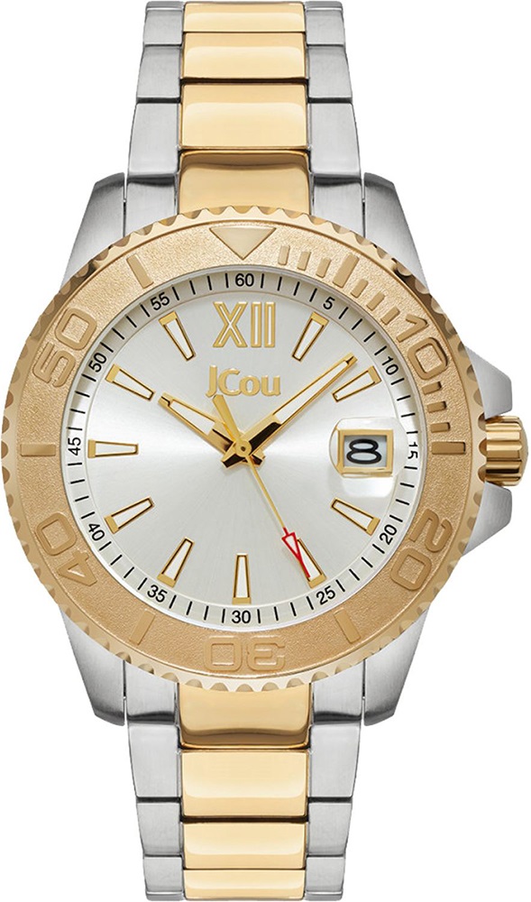 JCOU Siren 40mm Two Tone Silver & Gold Stainless Steel Bracelet JU19052-4 - 