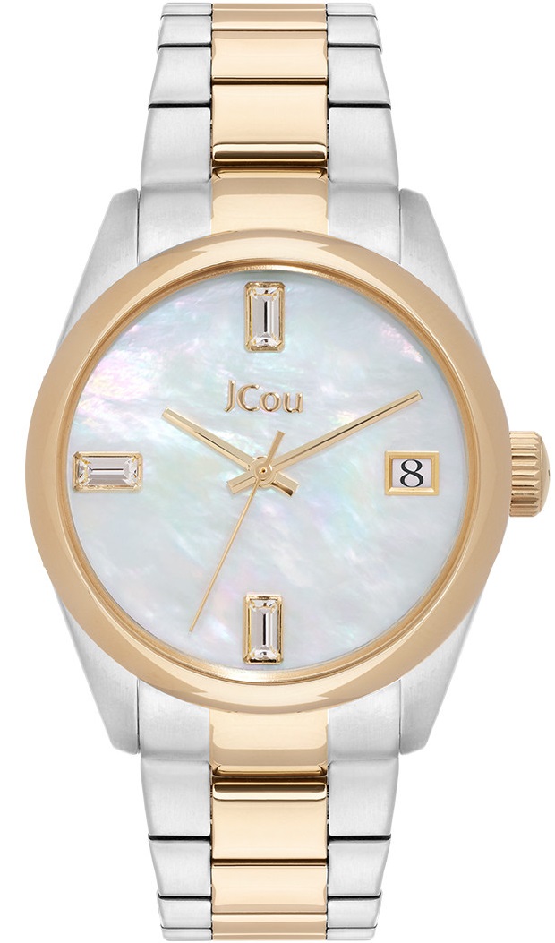 JCOU Emerald II 34mm Silver & Gold Stainless Steel Bracelet JU19061-5 - 