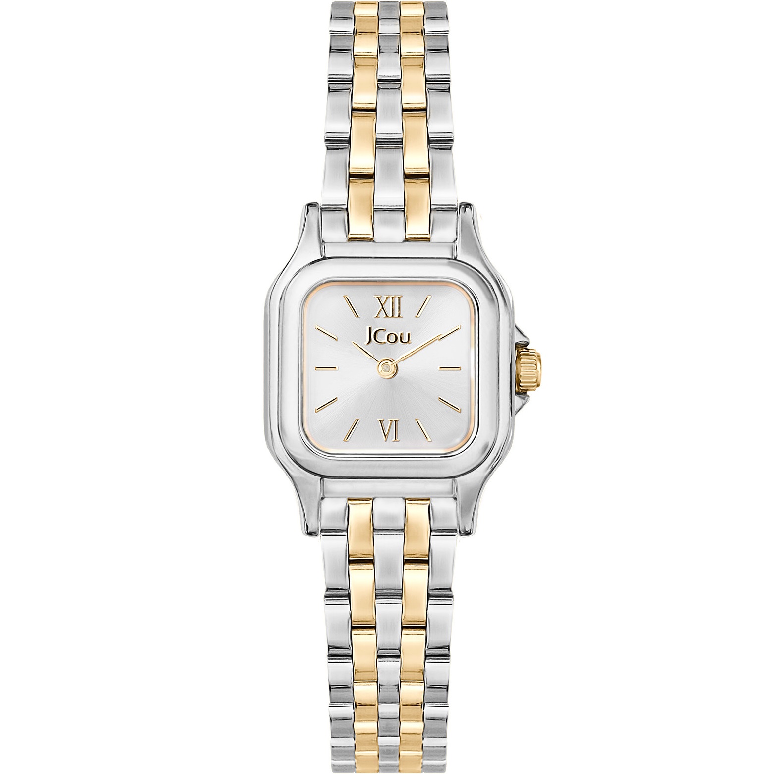 JCOU Muse Silver Dial 22mm Two Tone Gold Stainless Steel Bracelet JU19065-3 - 