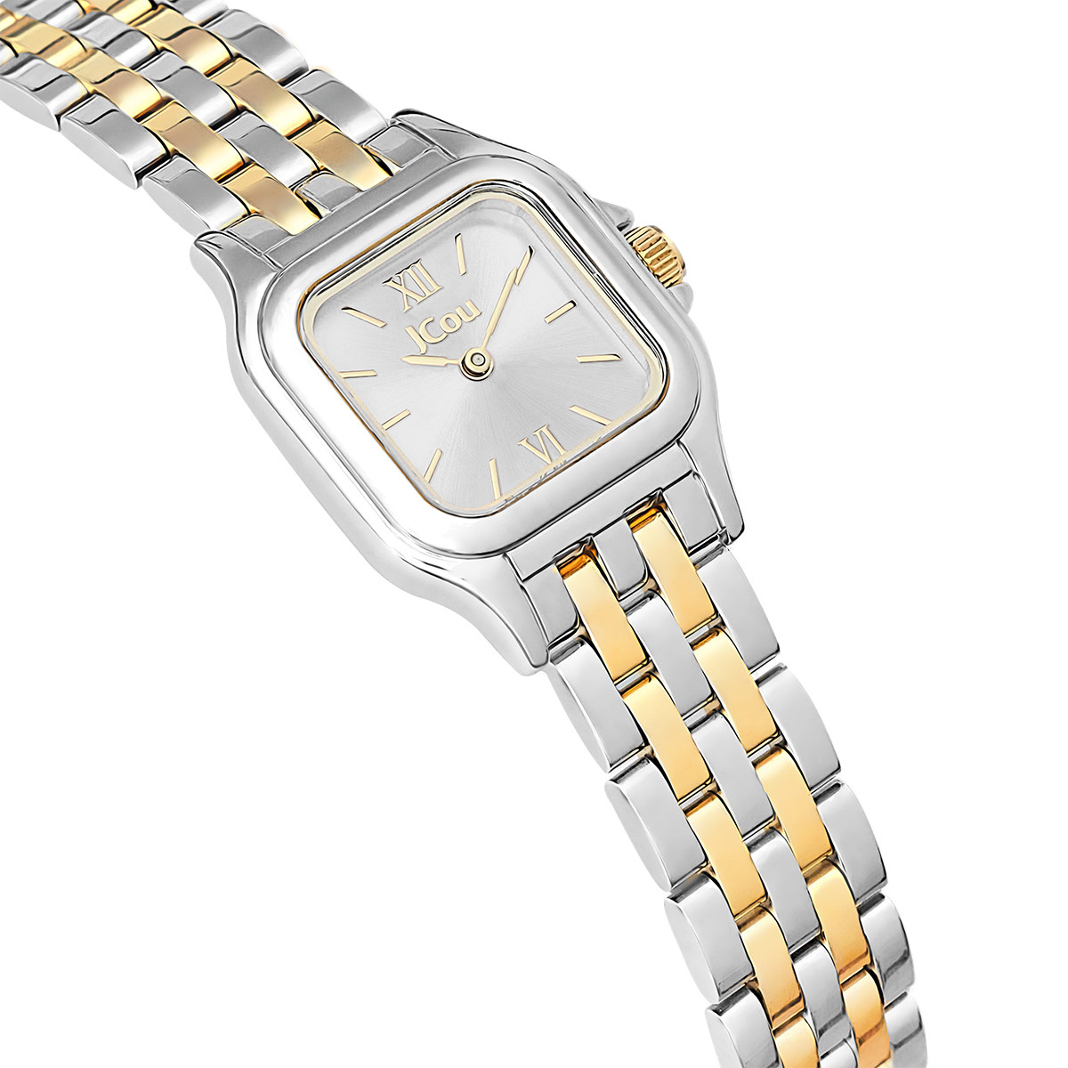 JCOU Muse Silver Dial 22mm Two Tone Gold Stainless Steel Bracelet JU19065-3 - 3
