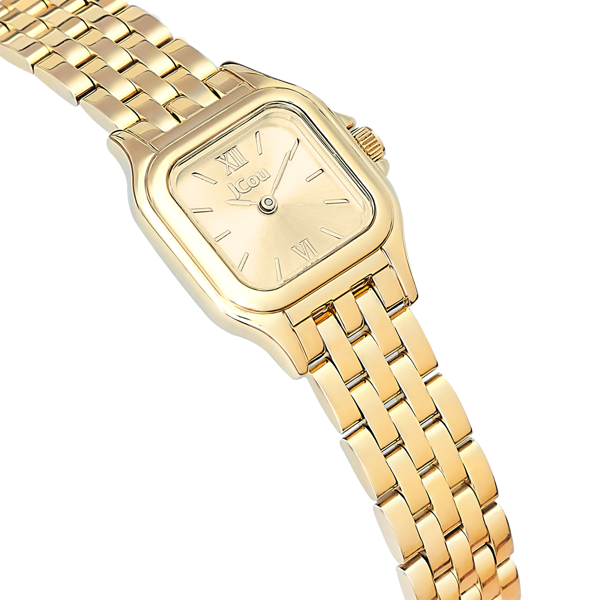 JCOU Muse Gold Dial 22mm Gold Stainless Steel Bracelet JU19065-5 - 3