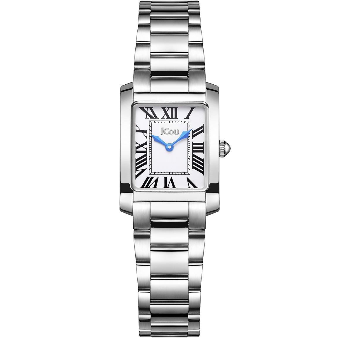 JCOU Sierra White Dial 22mm Silver Stainless Steel Bracelet JU19080-1 - 