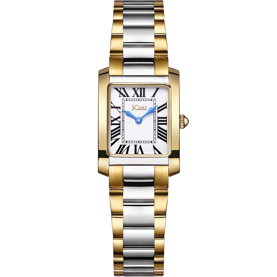JCOU Sierra White Dial 22mm Two Tone Gold Stainless Steel Bracelet JU19080-2 - 
