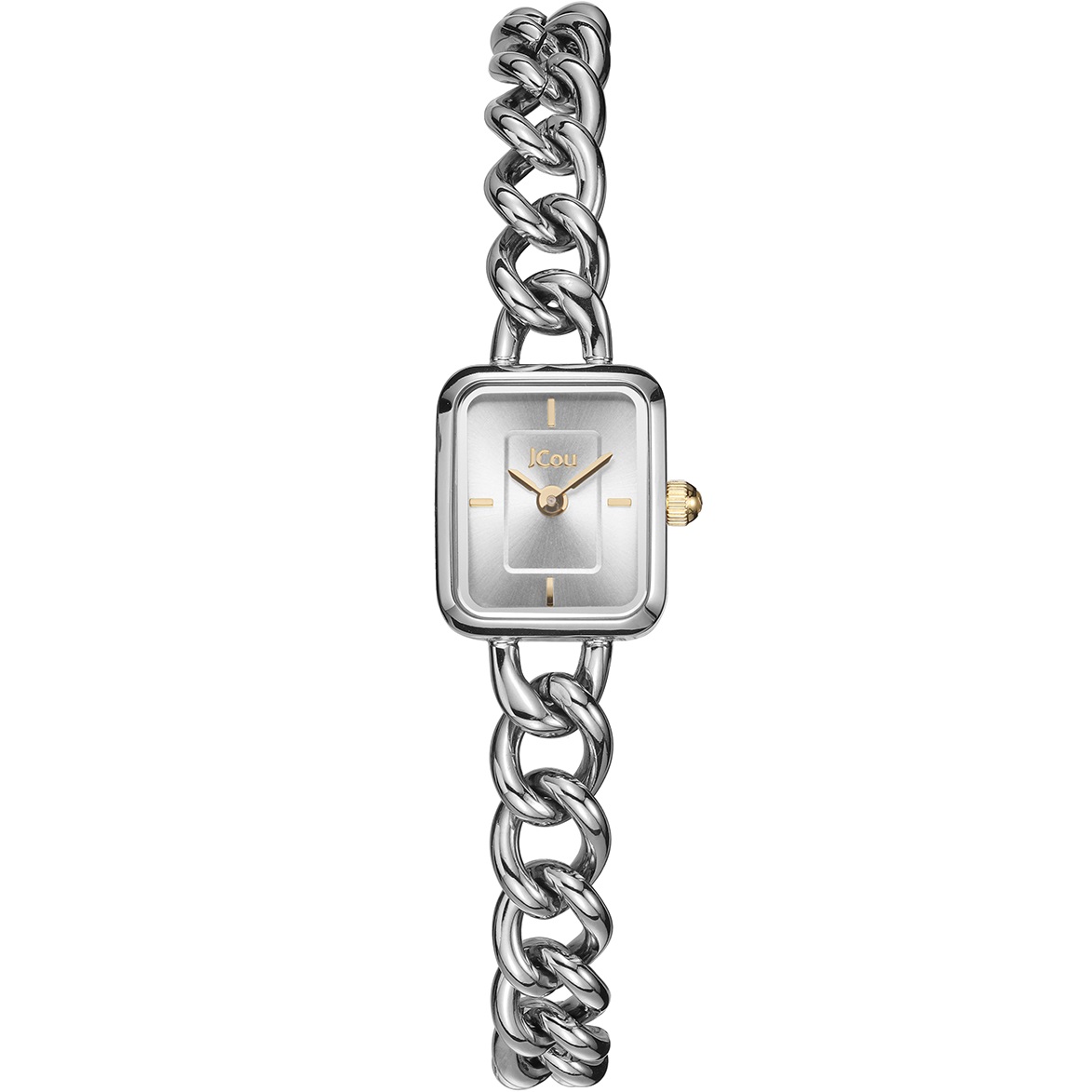 JCOU Lyra Silver Dial 15mm Silver Stainless Steel Bracelet JU19084-1 - 