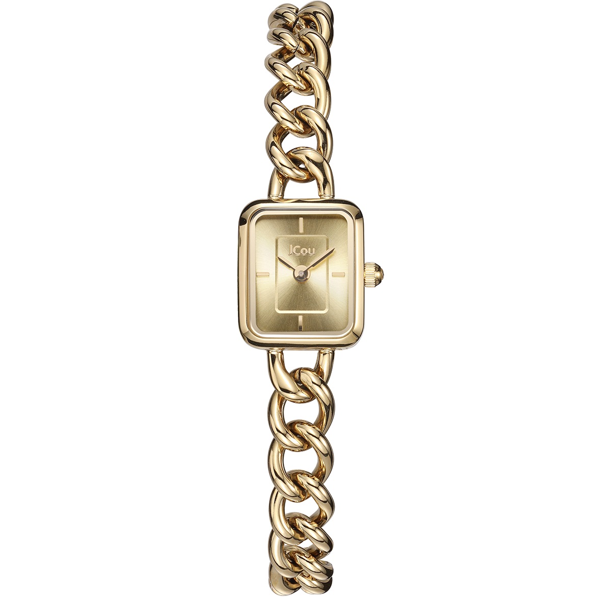 JCOU Lyra Gold Dial 15mm Gold Stainless Steel Bracelet JU19084-3