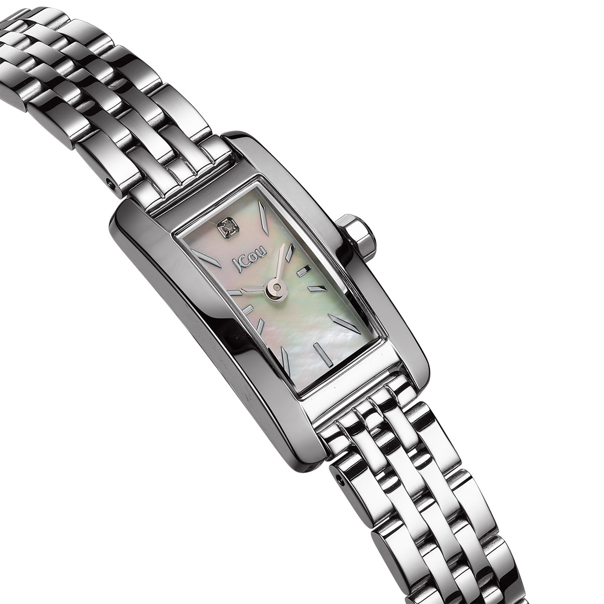 JCOU Ariadne 10th Anniversary Limited Edition White Pearl Dial 15.2mm Silver Stainless Steel Bracelet JU19086-1 - 