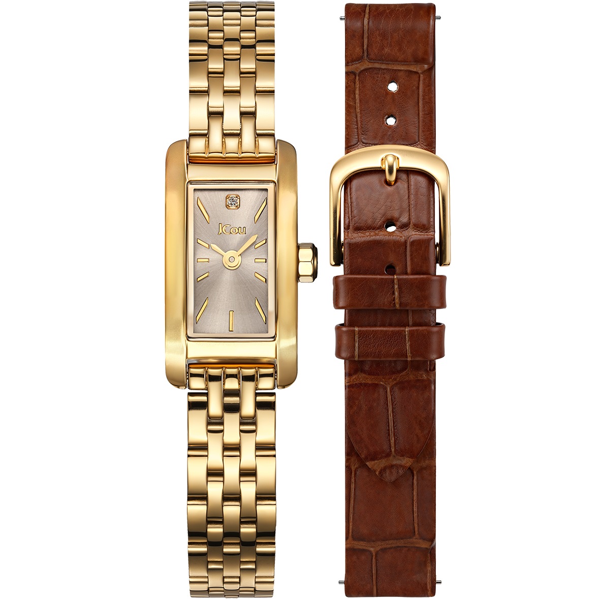 JCOU Ariadne 10th Anniversary Limited Edition Grey Dial 15.2mm Gold Stainless Steel Bracelet JU19086-2 - 