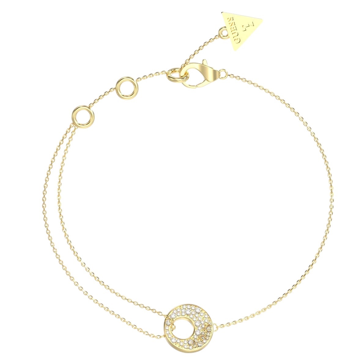 ΒΡΑΧΙΟΛΙ Blooming Summer GUESS Jewellery από Επιχρυσωμένο Ανοξείδωτο Ατσάλι με Πέτρες Ζιργκόν JUBB05224JWYGL - 