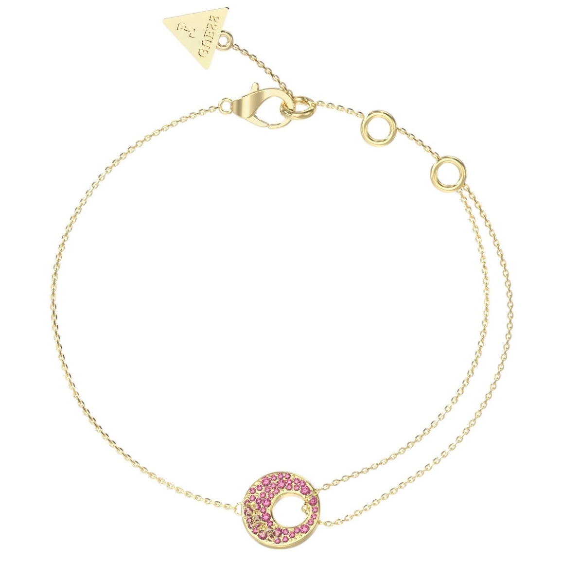 ΒΡΑΧΙΟΛΙ Blooming Summer GUESS Jewellery από Επιχρυσωμένο Ανοξείδωτο Ατσάλι με Πέτρες Ζιργκόν JUBB05227JWYGPKL - 