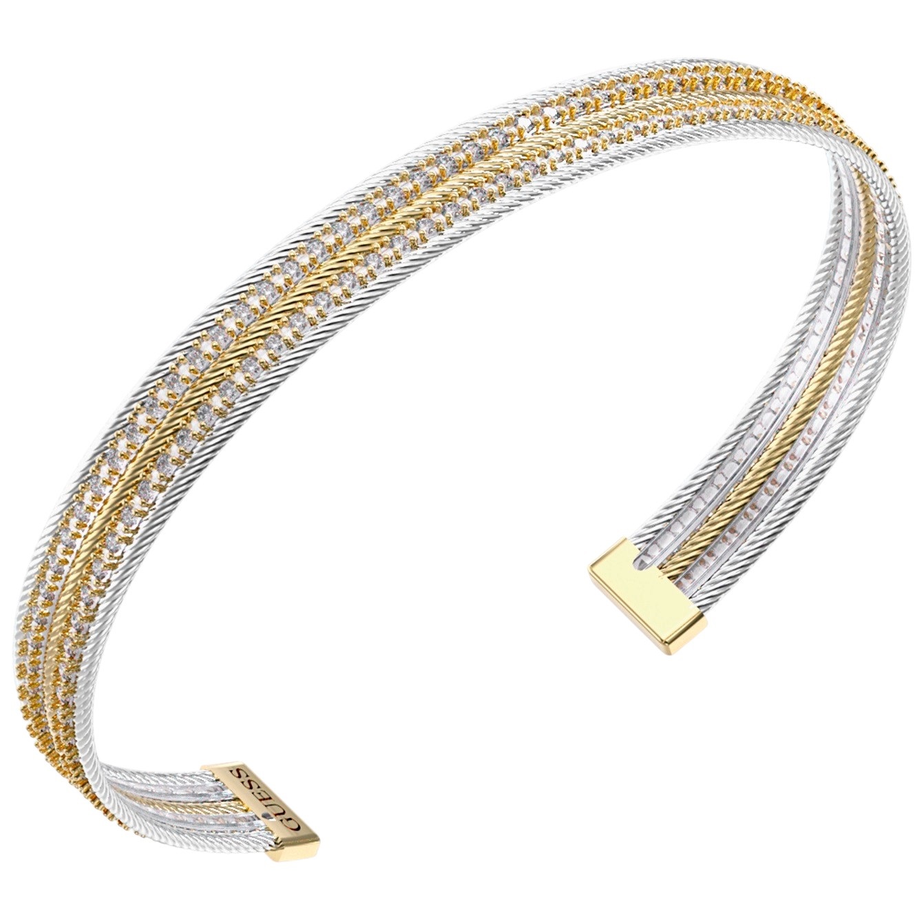 BRACELET Kalybe GUESS Jewellery Gold-Plated and Platinum-Plated Stainless Steel with Zircon Stones JUBB05394JWYGRHL - 1