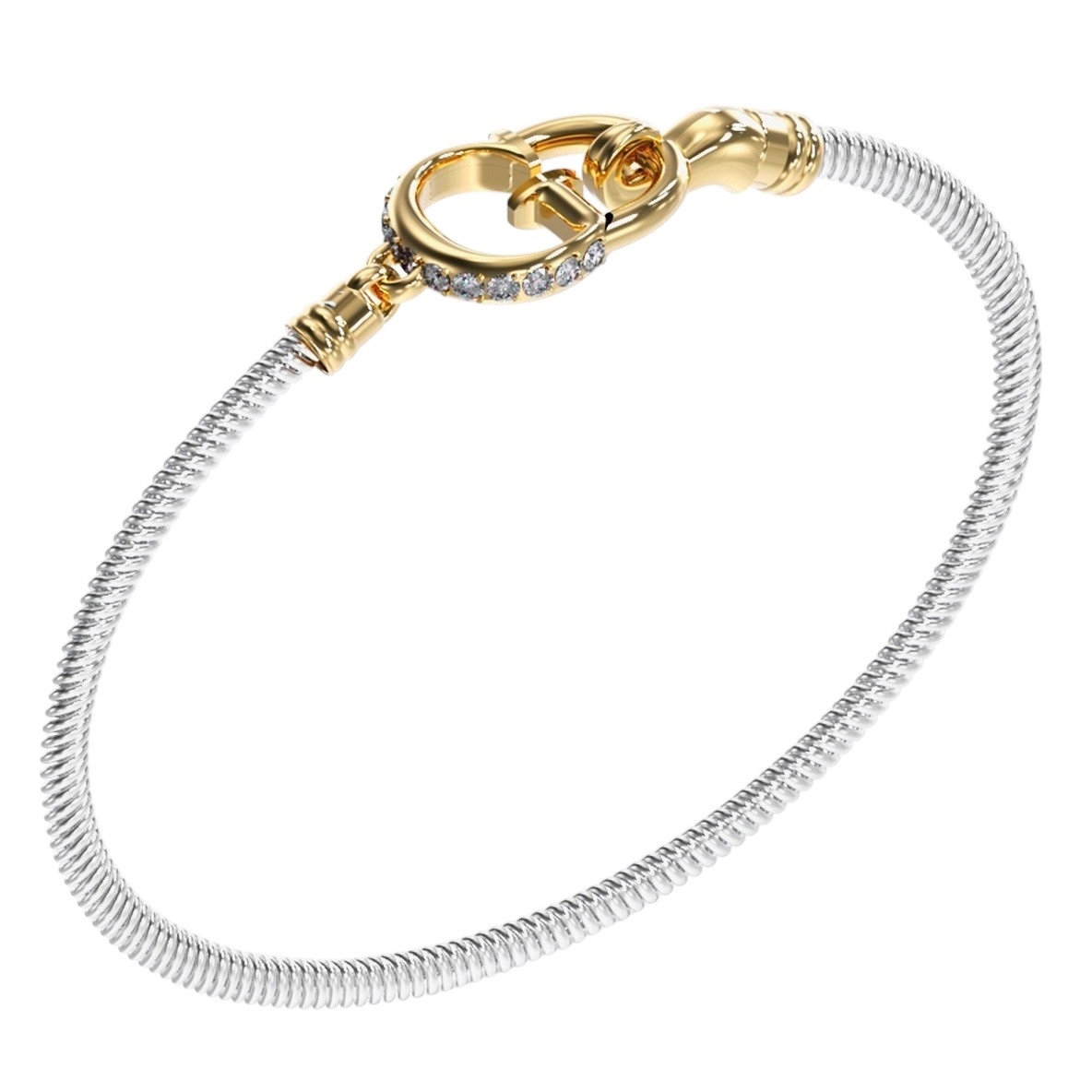 BRACELET Kalybe GUESS Jewellery Gold-Plated and Platinum-Plated Stainless Steel with Zircon Stones JUBB05399JWYGRHL - 1