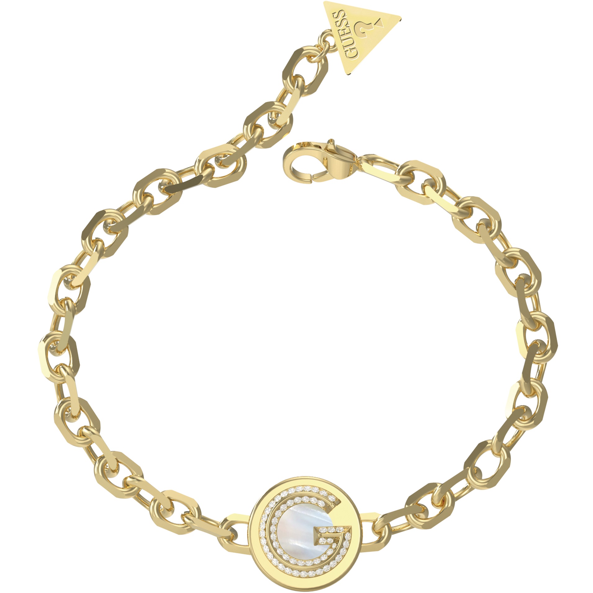 BRACELET G Crystal GUESS Jewellery Gold-Plated Stainless Steel with Zircon Stones and Mother of Pearl JUBB05438JWYGL - 1