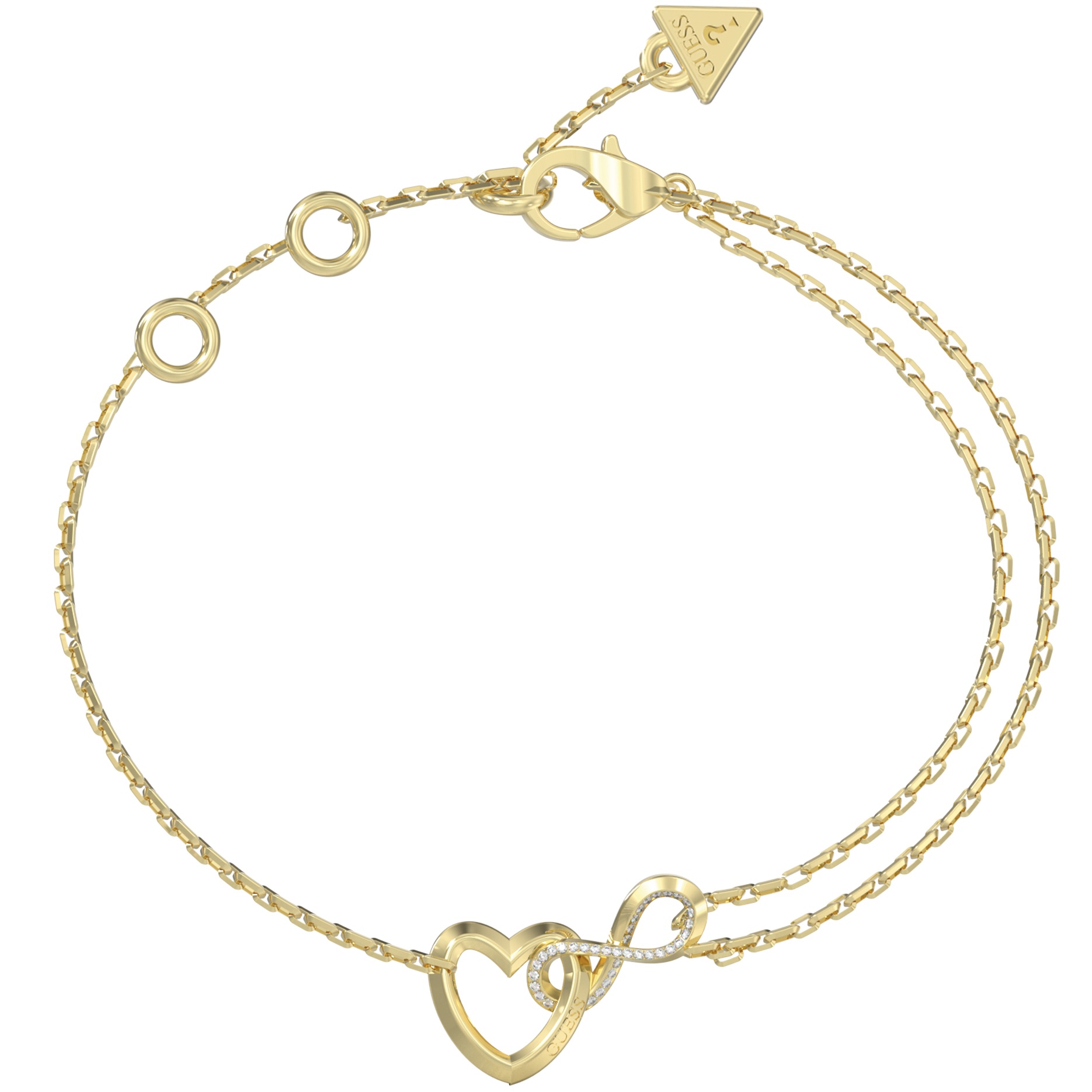 BRACELET Iconique GUESS Jewellery Gold-Plated Stainless Steel with Zircon Stones JUBB05531JWYGL - 