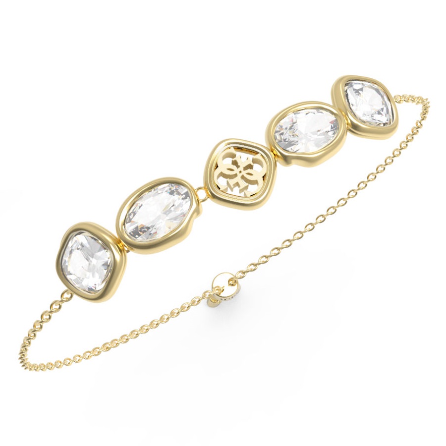 BRACELET GUESS Jewellery Gold-Plated Stainless Steel with Zircon Stones JUBB05570JWYGT/U - 
