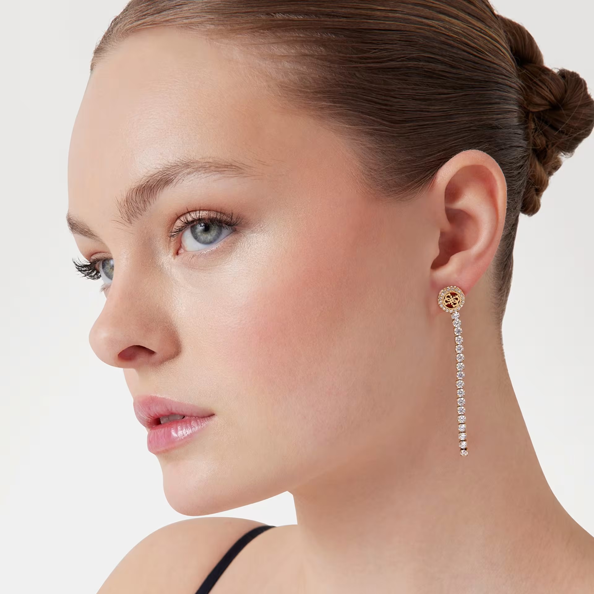 GUESS Jewellery Paradise Earrings Gold Plated Stainless Steel with Zircon Stones JUBE05114JWYGT/U - 3